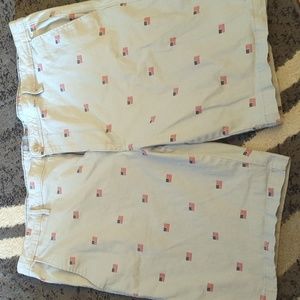 Men's American flag flat front shorts size 46